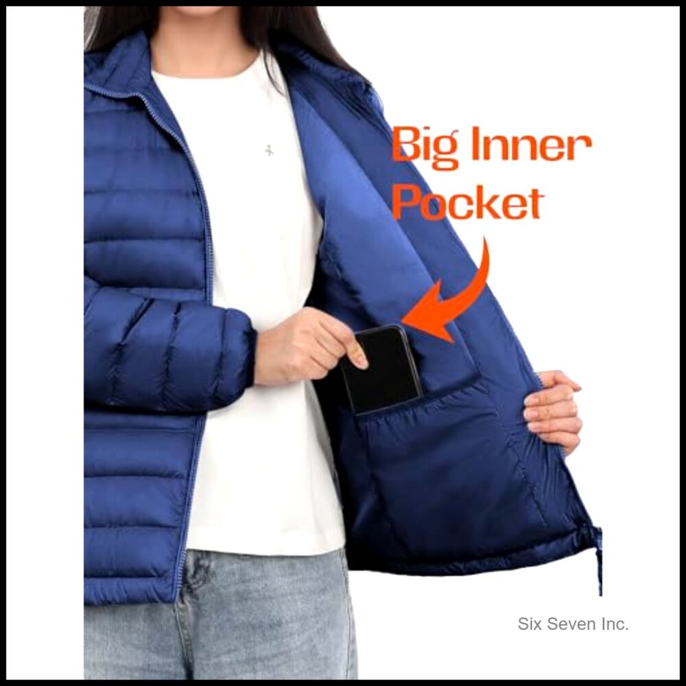 Lightweight Packable Down Jacket Quilted Puffer C… - image 5